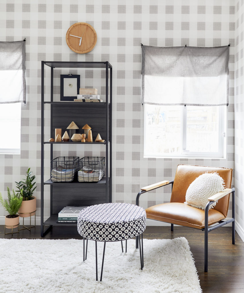 A HOME OFFICE MAKEOVER WITH THRESHOLD REMOVABLE WALLPAPER BY TARGET