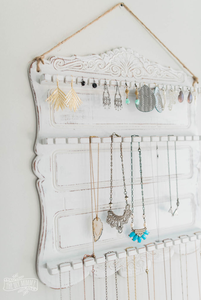 DIY Jewelry Organizer from a Thrift Store Spoon Rack