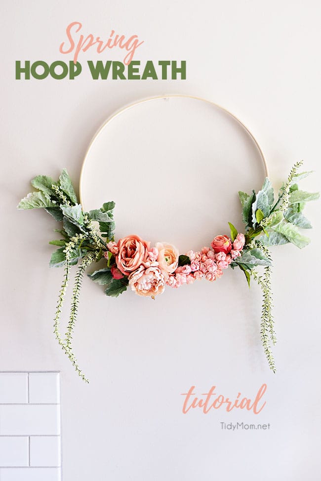 HOW TO MAKE A FLORAL HOOP WREATH TUTORIAL