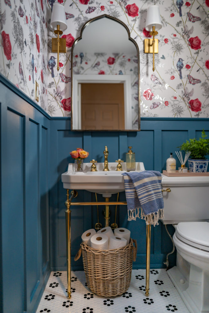 MAXIMALISTIC FRENCH POWDER ROOM: ONE ROOM CHALLENGE WEEK 6 REVEAL